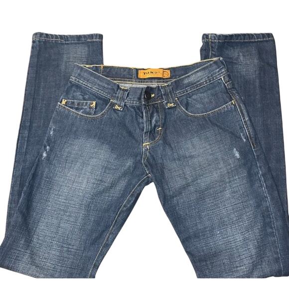 Tuken jeans 30" x 34" Button Fly Distressed Blue Jeans Made in Albanian - Rare - Picture 3 of 8